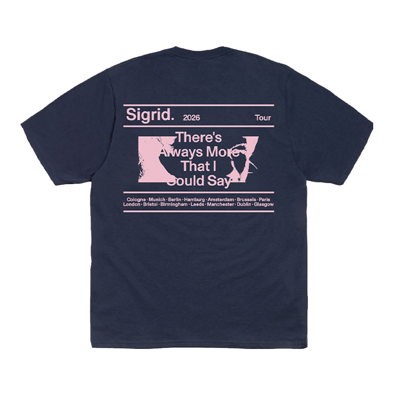 Sigrid - There's Always More That I Could Say Navy Tour T-Shirt - EMI