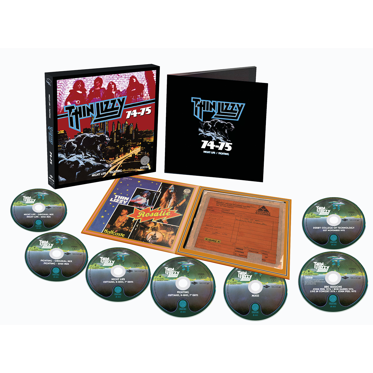 Thin Lizzy - 74-75 - Night Life / Fighting: 7CD Boxset - EMI