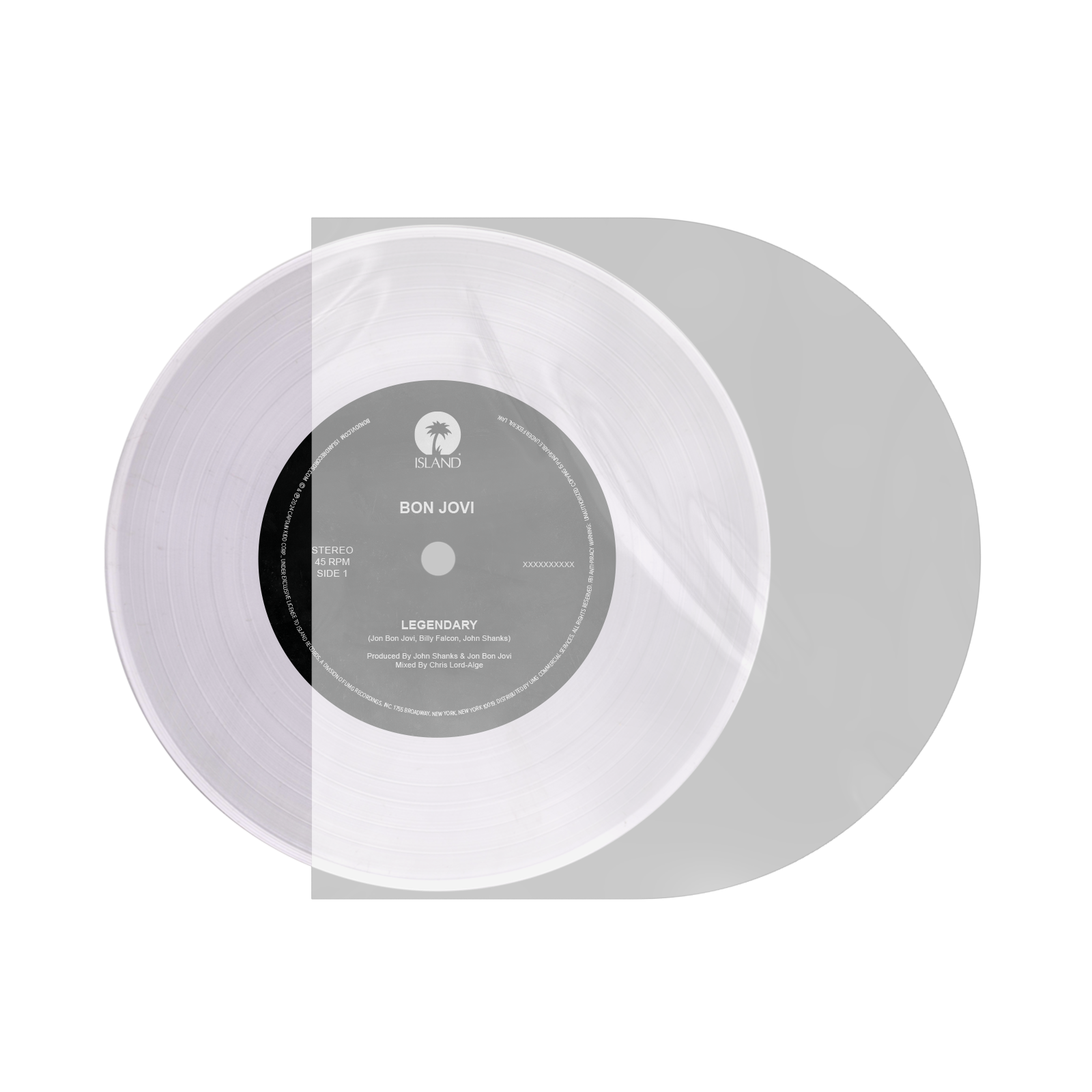 Bon Jovi - Legendary CLEAR 7” VINYL (LIMITED EDITION)