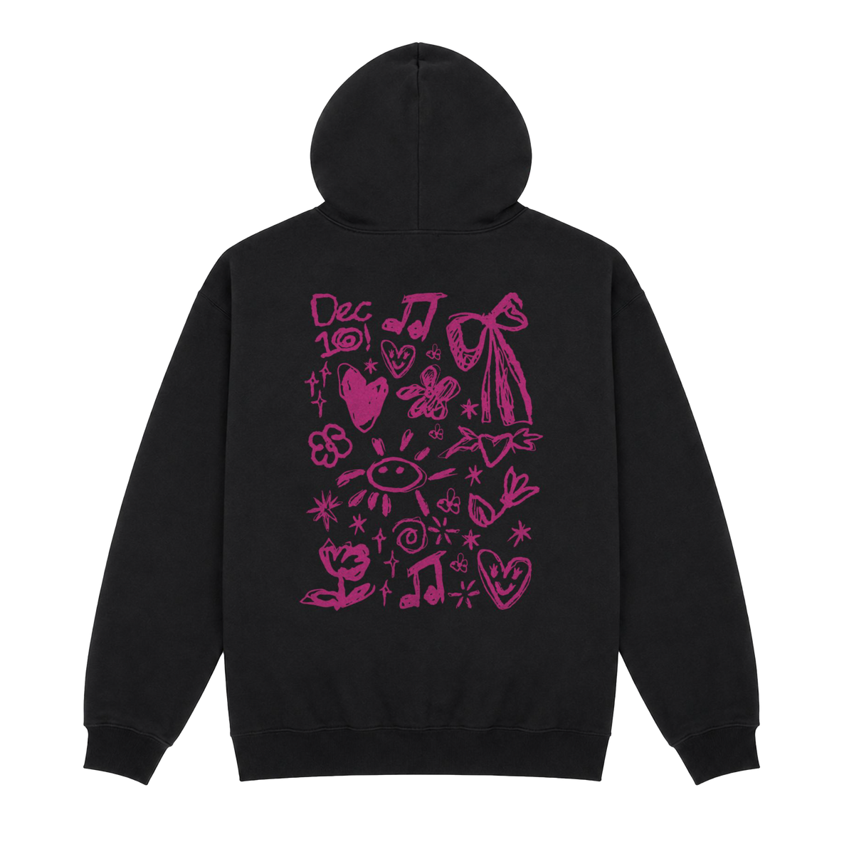 December 10 - December 10 Black Doodle Hoodie