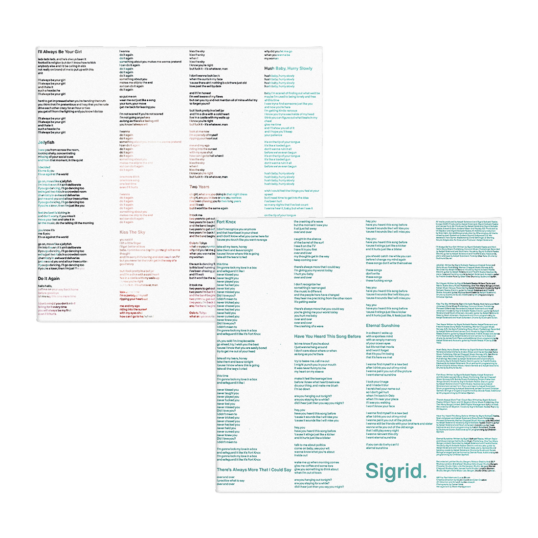 Sigrid - There's Always More That I Could Say - Crystal Clear LP