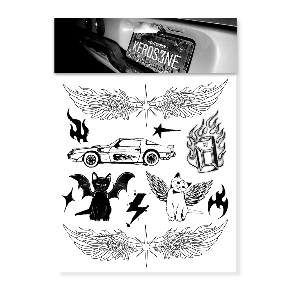 The Warning - Kerosene Temporary Tattoo Pack