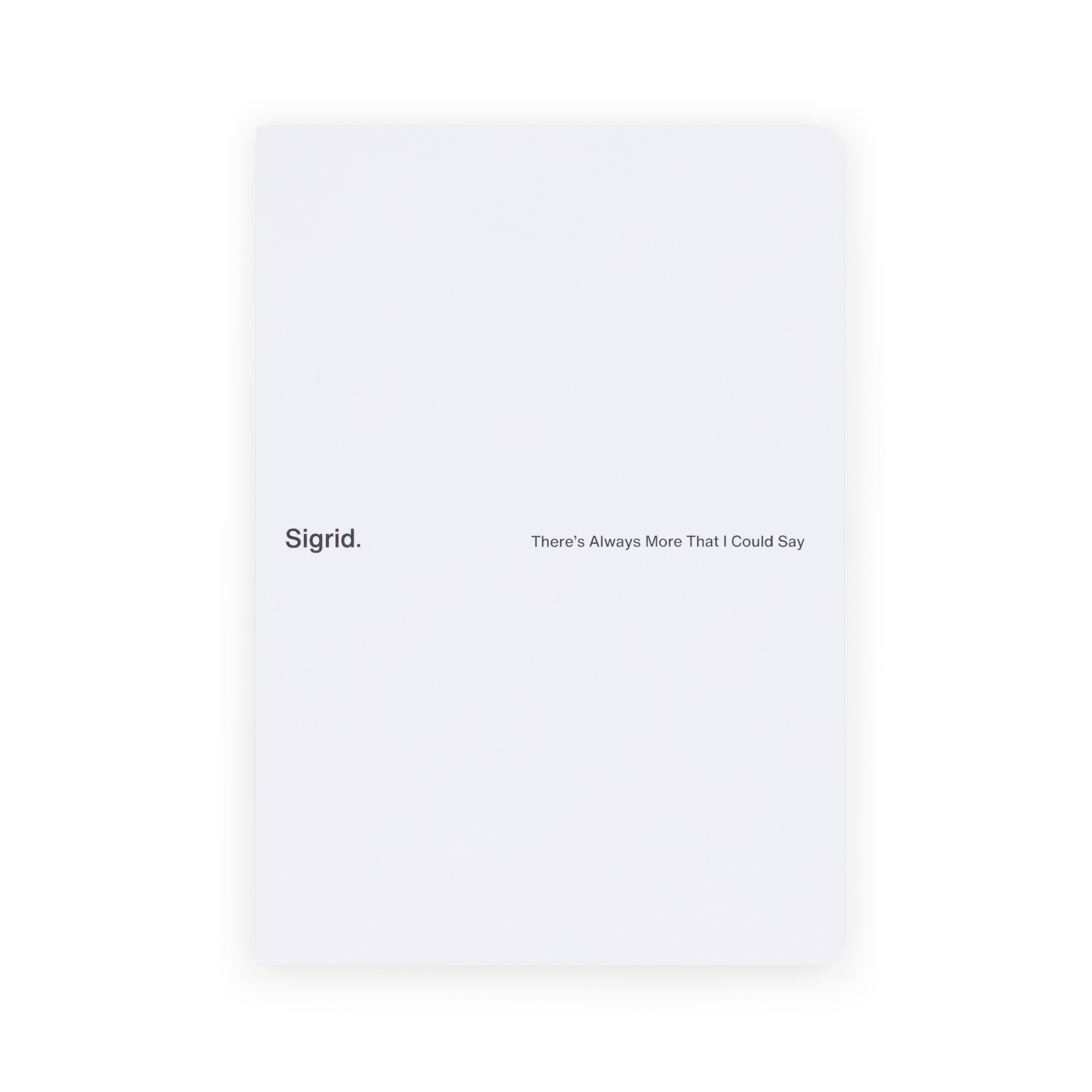 Sigrid - White Logo Journal