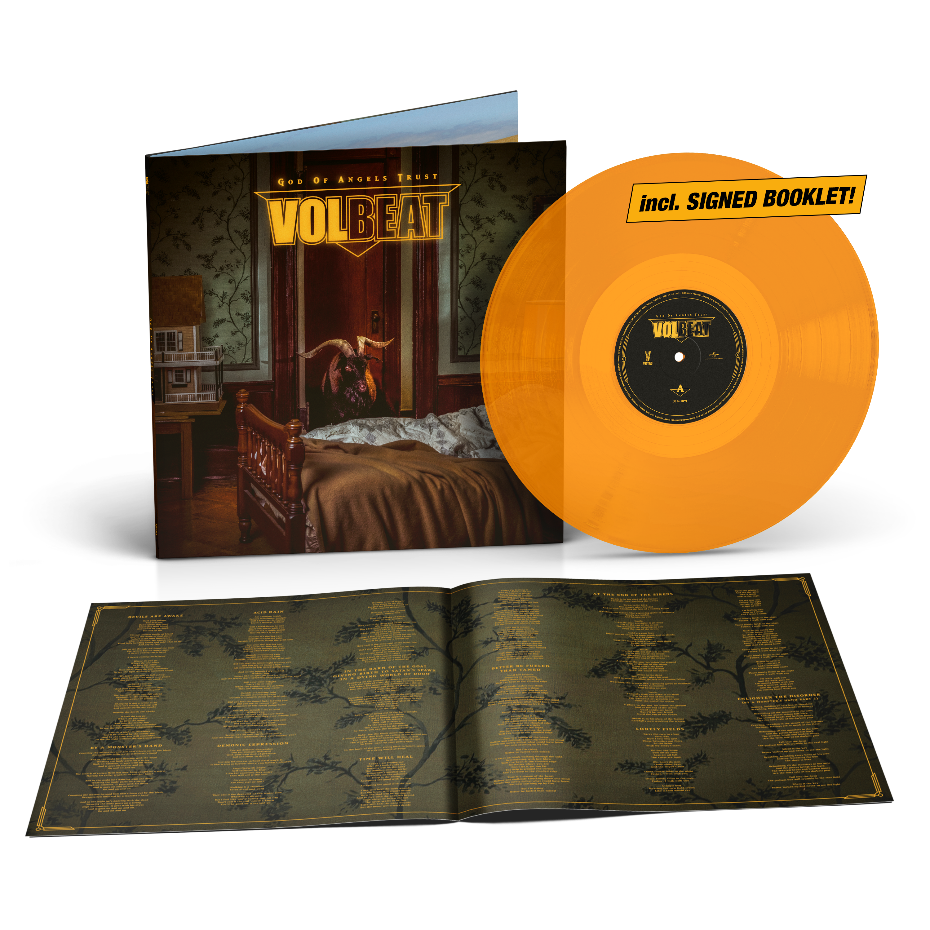 Volbeat - God Of Angels Trust (Ltd. LP Lamplight Glow, signed Booklet)