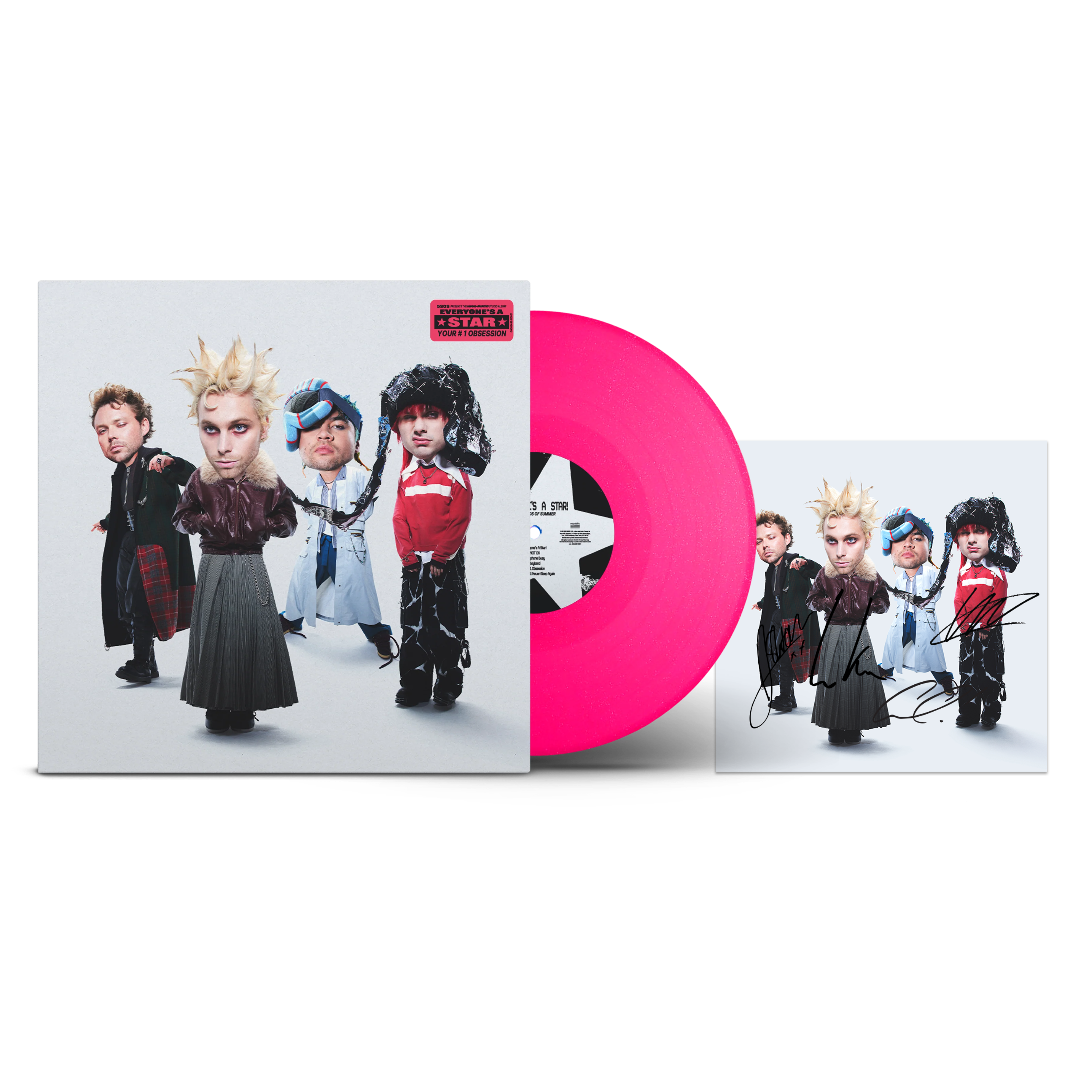 Everyone’s A Star! Exclusive Hot Pink Glitter Vinyl + Signed Art Card